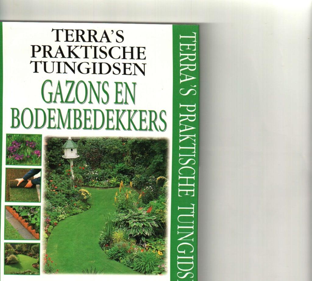  terras praktische tuingidsenGazons en bodembedekkers 80blz, Tuin en Terras, Ophalen of Verzenden, Zo goed als nieuw, Gras