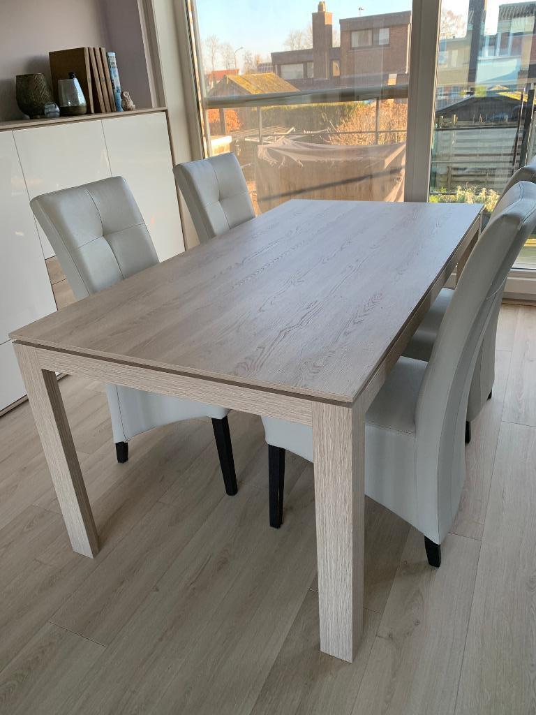 Eetkamertafel (zonder stoelen), Huis en Inrichting, Tafels | Eettafels, Ophalen, Eikenhout, 50 tot 100 cm, Zo goed als nieuw