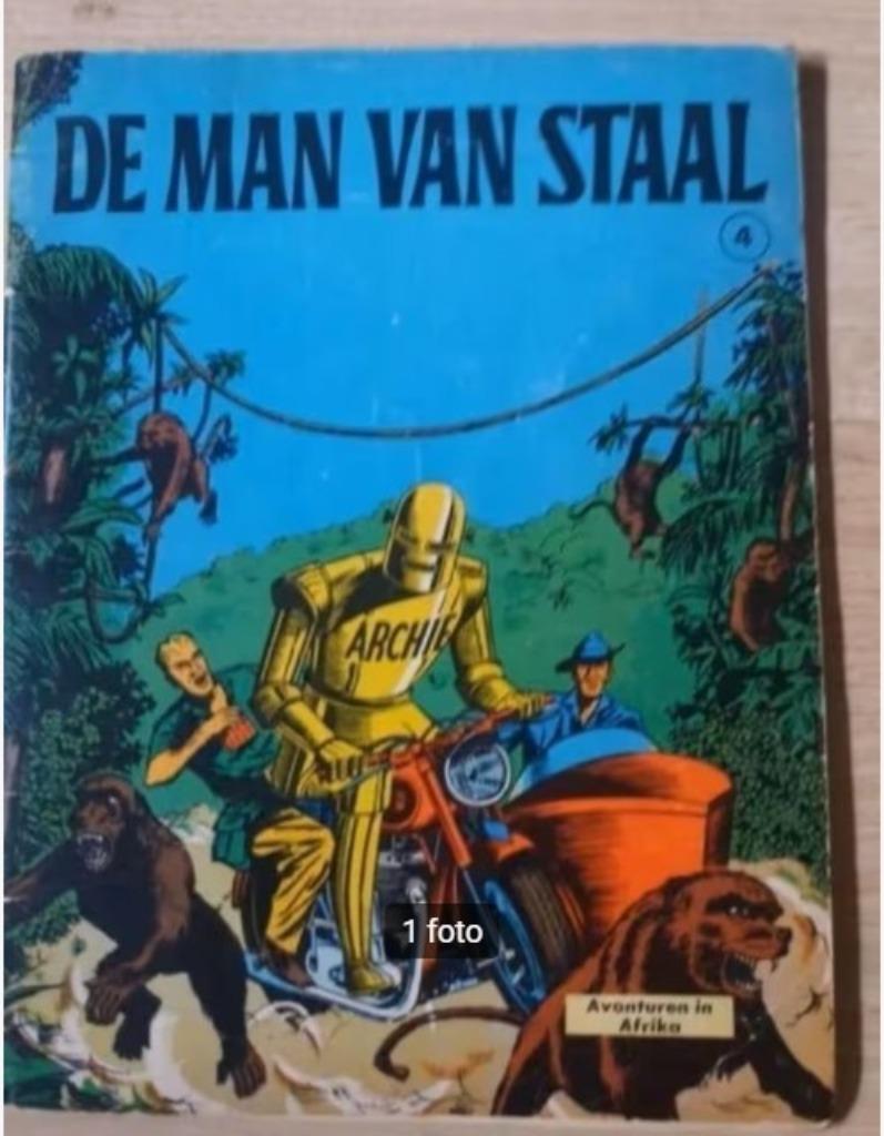 Strip De man van staal - nr 4 in uitstekende staat, Boeken, Stripverhalen, Eén stripboek, Verzenden, Gelezen