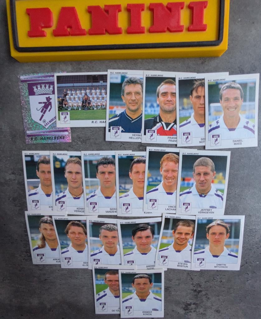 PANINI STICKERS 20X FOOTBALL 2001 HARELBEKE RC VOETBAL, Verzenden, Nieuw