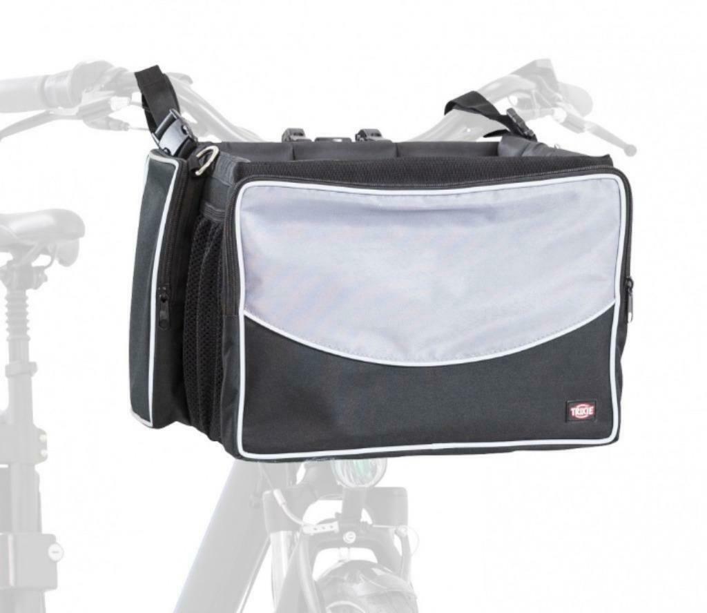 Fietsmand Polyester Voor Stuur Grijs-Zwart, Ophalen, Nieuw