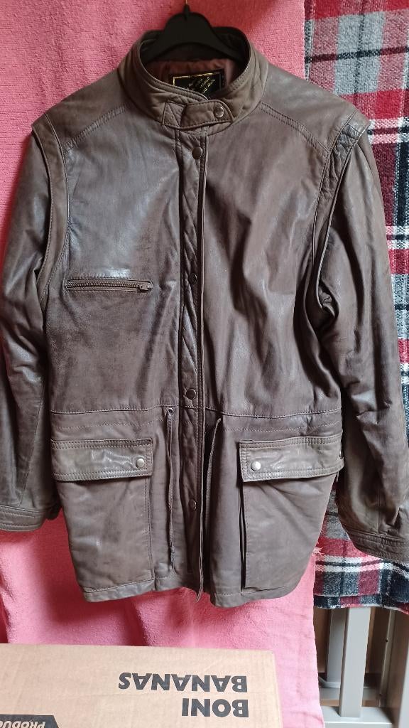 Lederen jas maat 42, Ophalen, Maat 42/44 (L)