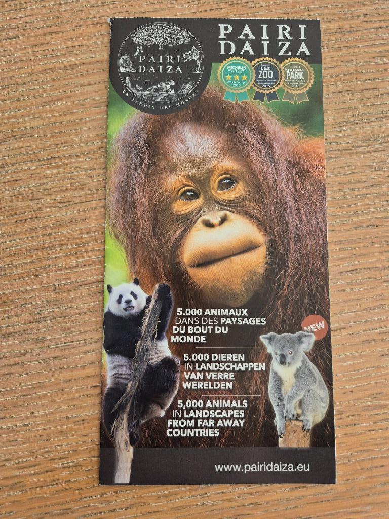 Folder Pairi Daiza 2016, Enlèvement ou Envoi, Comme neuf