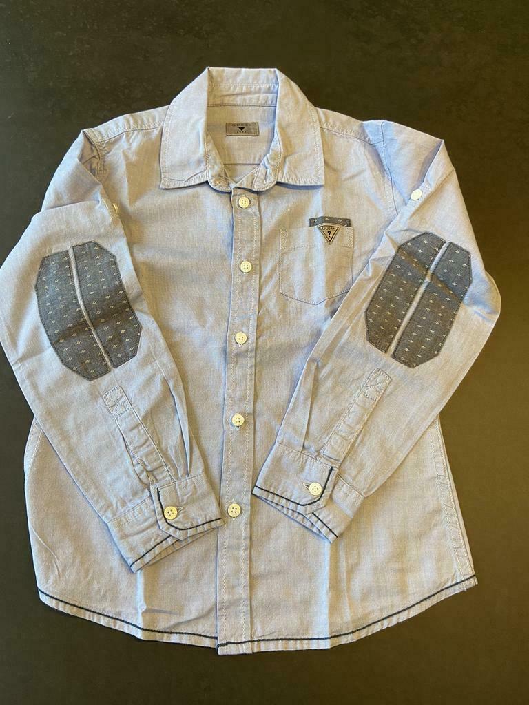 Guess blauw hemd maat 8 jaar. Zeer goede staat., Overhemd of Blouse, Ophalen of Verzenden, Jongen, Guess
