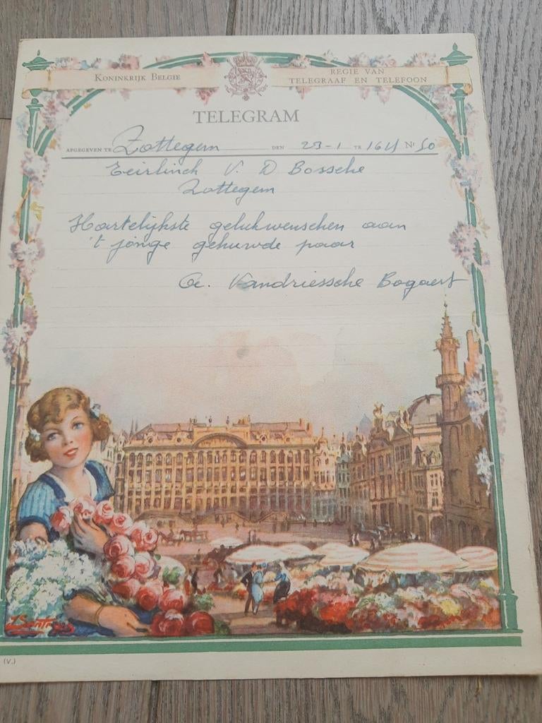 Telegram Zottegem, Verzamelen, Ophalen of Verzenden, Zo goed als nieuw