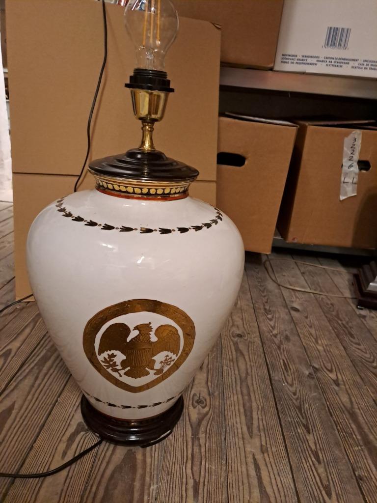 Chinese schemerlamp porselein, Enlèvement, Utilisé, Bois, 50 à 75 cm