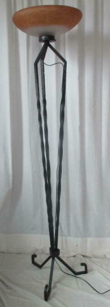 art deco smeedijzeren vloerlamp Daum Nancy 10, Antiquités & Art, Enlèvement