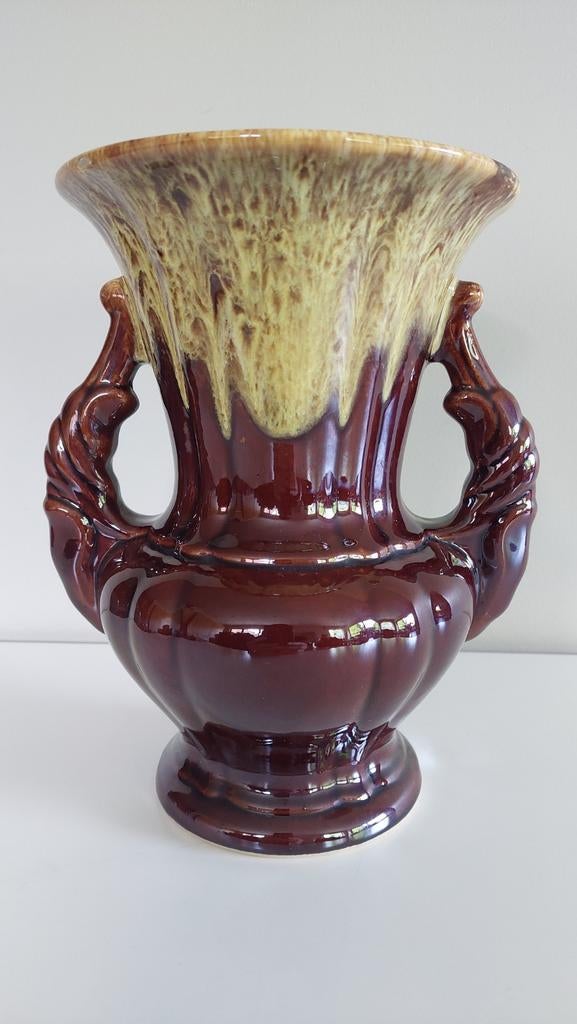 Mooie vintage Scheurich & Geurlich vaas - druipglazuur, Antiek en Kunst, Ophalen of Verzenden