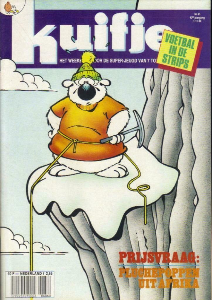 Weekblad Kuifje van 1-11-1988 , 43ste Jaargang, Nummer 45, Gelezen, Europa, Ophalen of Verzenden, Meerdere comics