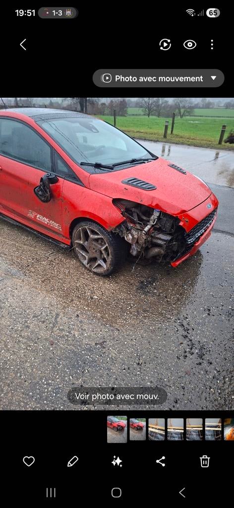 Ford fiesta st 200cv légèrement accidenté, Volant chauffant, Achat, Alcantara, Noir