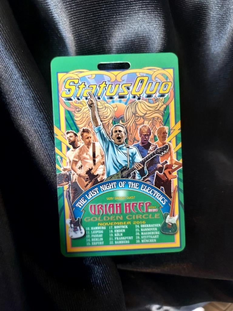 Carte Status Quo concert 1996, Verzamelen, Ophalen of Verzenden, Zo goed als nieuw