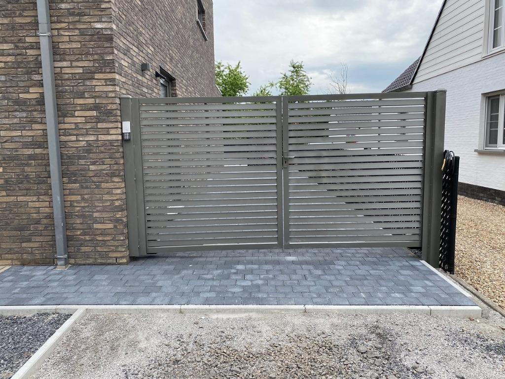 tuinpoorten  direct leverbaar 300cm breed (aluminium), Ophalen, 150 tot 200 cm, Nieuw, Aluminium