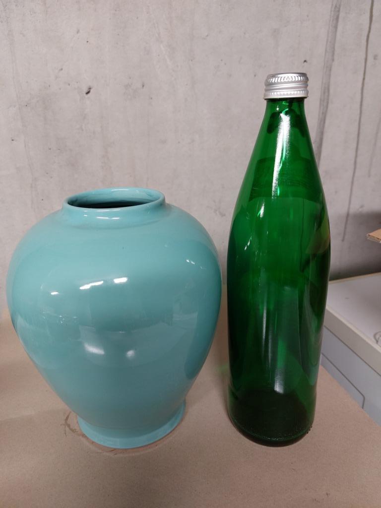 vaas blauw, Huis en Inrichting, Ophalen, Groen