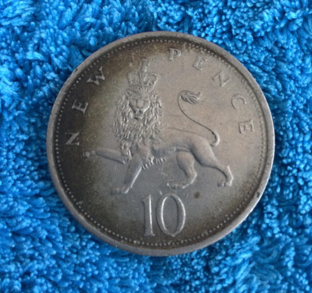 Munt Engeland 10 new pence 1975, Ophalen of Verzenden