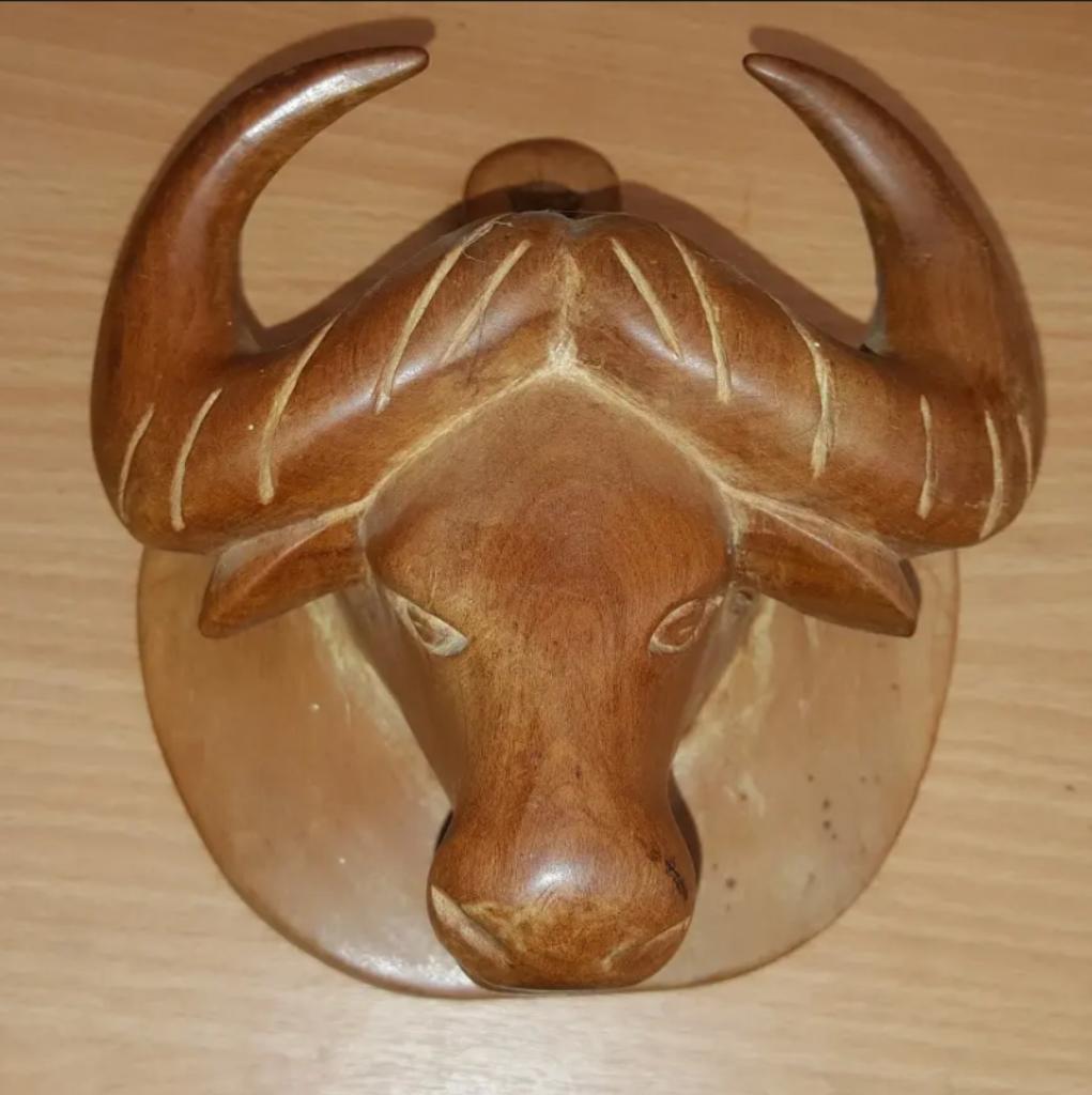 tete de buffle en bois, Enlèvement ou Envoi