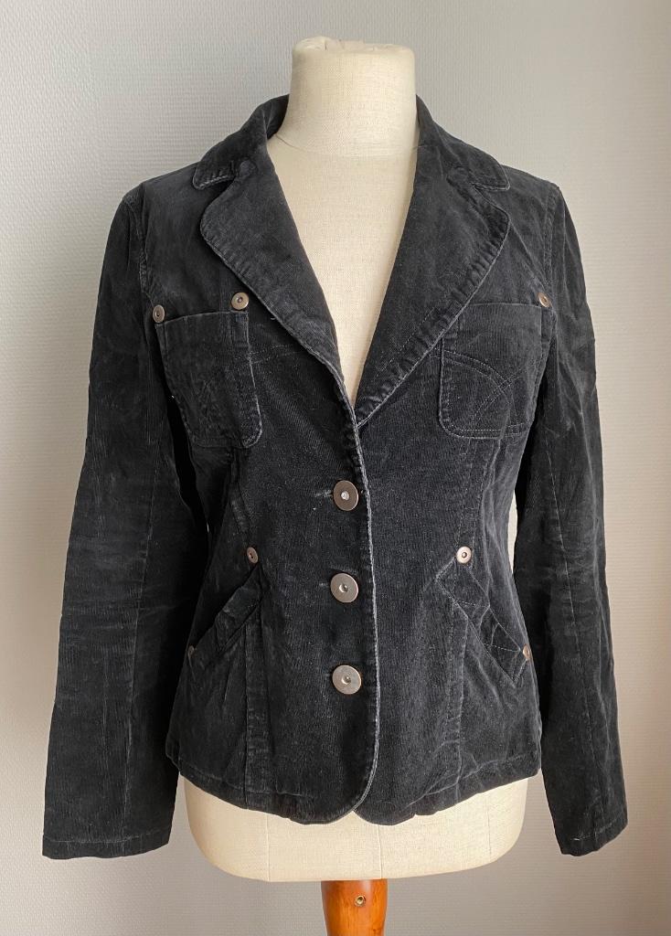 Zwarte blazer in velours Vila maat L, Kleding | Dames, Verzenden, Zwart, Vila, Maat 42/44 (L)
