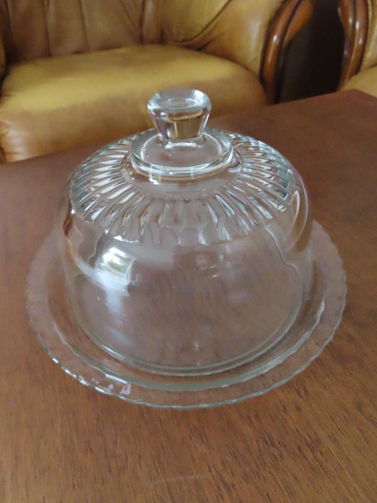 Assiette et cloche Arcoroc Vintage années 50, Enlèvement ou Envoi, Comme neuf, Verre, Autres types