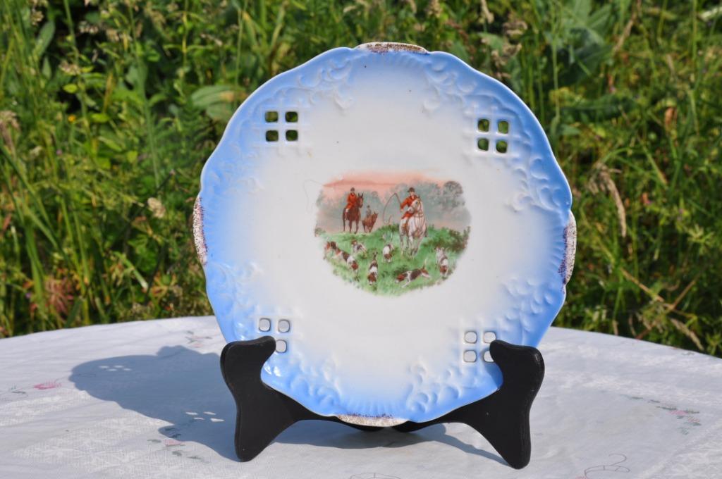 assiette petre baudour 16 trous decor chasse, Ophalen of Verzenden