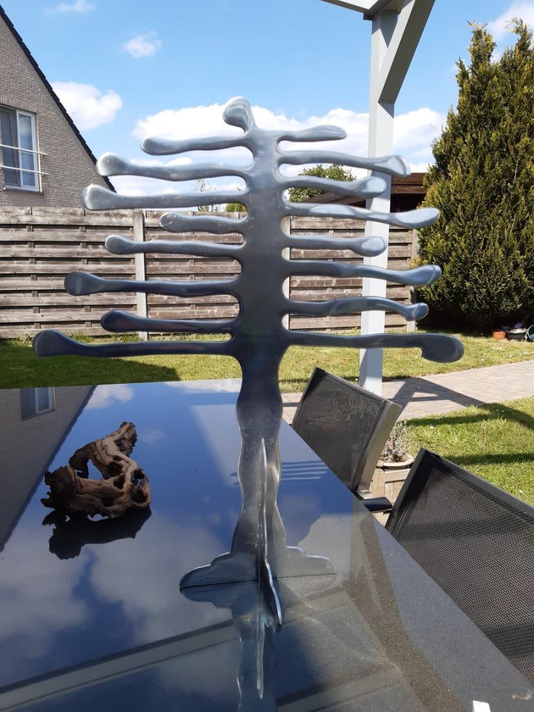 Arbre en aluminium support présentoir à bijoux porte-bijou, Enlèvement ou Envoi, Utilisé, Argent, Autres matériaux