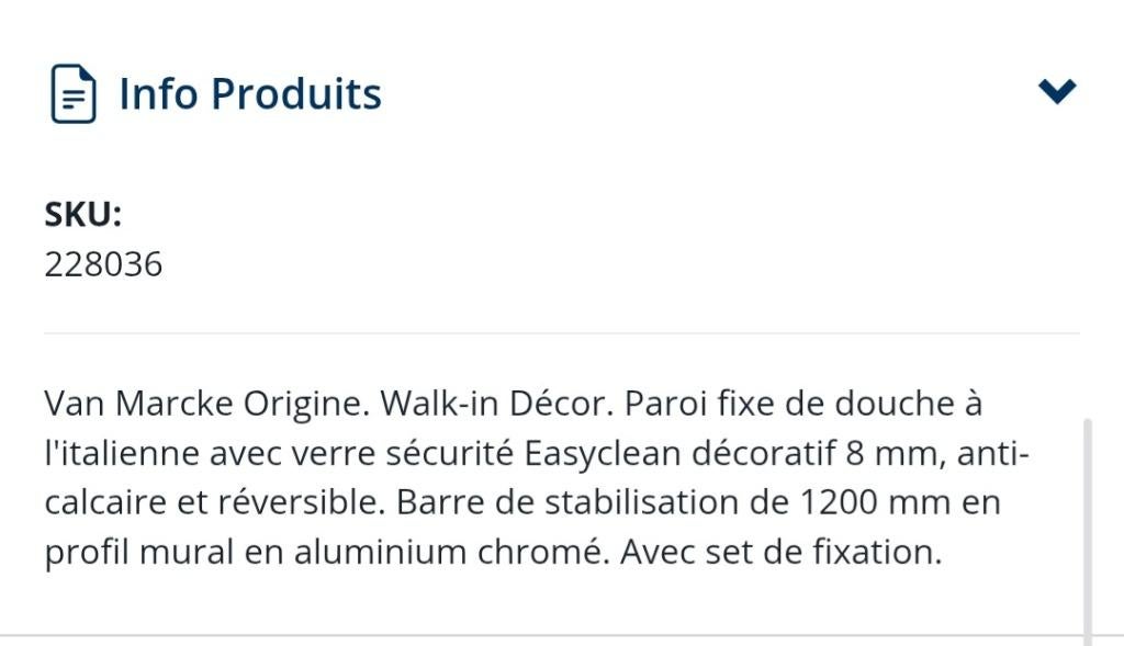 Tub et parois de douche, Bricolage & Construction, Sanitaire, Enlèvement, Neuf, Verre, Douche