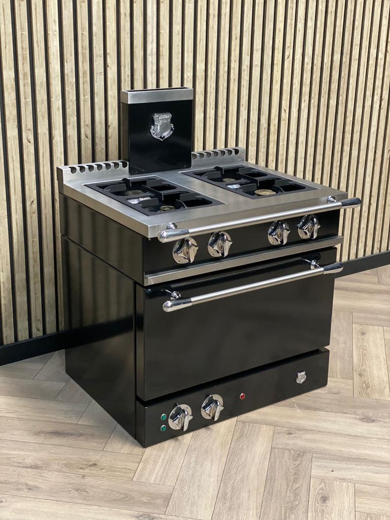 Uniek Frans Fornuis Delaubrac Lyon 4 pits Gas + Grote Oven, Ophalen of Verzenden, Grill, Elektrisch