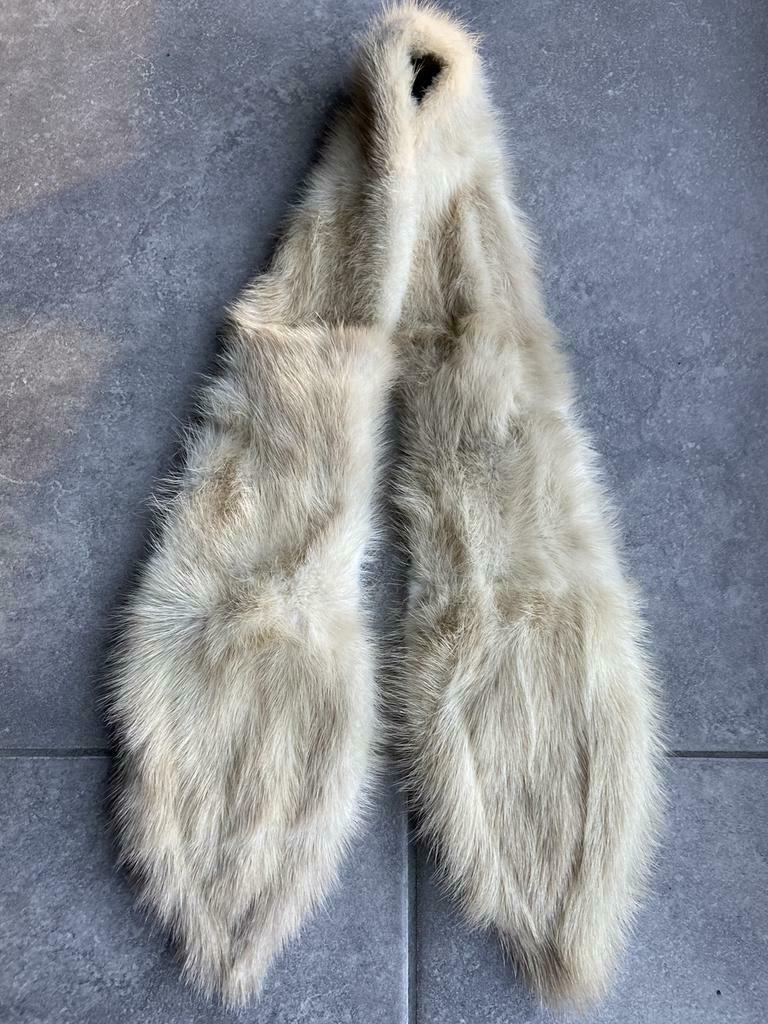 Pels Sjaal licht beige - echt!, ANDERE, Ophalen of Verzenden, Zo goed als nieuw, Sjaal