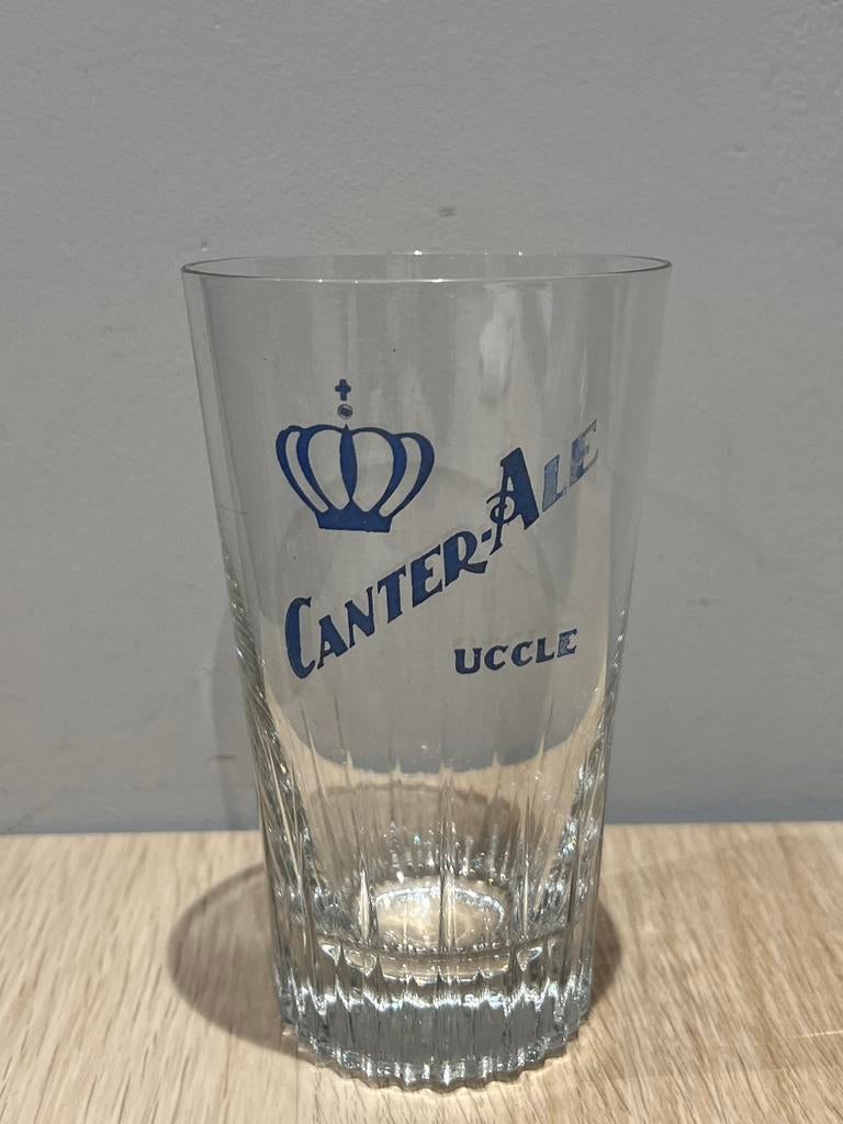 Verre à bière Canter-Ale Br. de la Couronne Uccle, Collections, Marques de bière, Enlèvement ou Envoi, Utilisé
