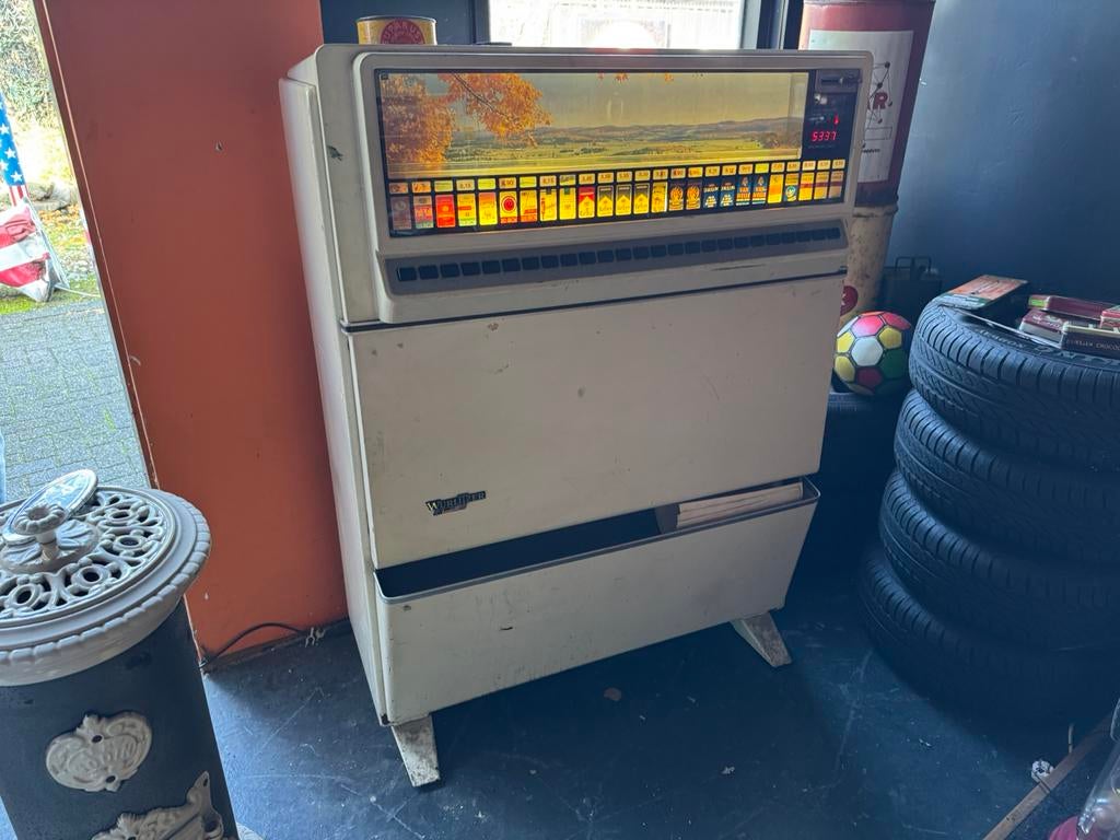 Vintage Wurlitzer reclame sigaretten machine, Ophalen, Gebruikt, Gebruiksvoorwerp