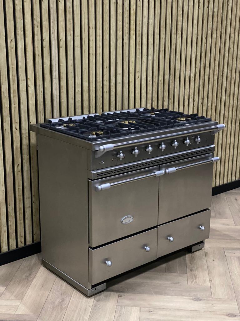 Lacanche Inox 100cm Dubbele Oven + Hete Lucht in Nette Staat, Ophalen of Verzenden, Zo goed als nieuw, Grill, Elektrisch