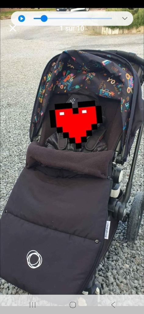 Bugaboo 3 zwarte kinderwagen, Kinderen en Baby's, Kinderwagens en Combinaties, Gebruikt, Bugaboo, Met reiswieg, Ophalen