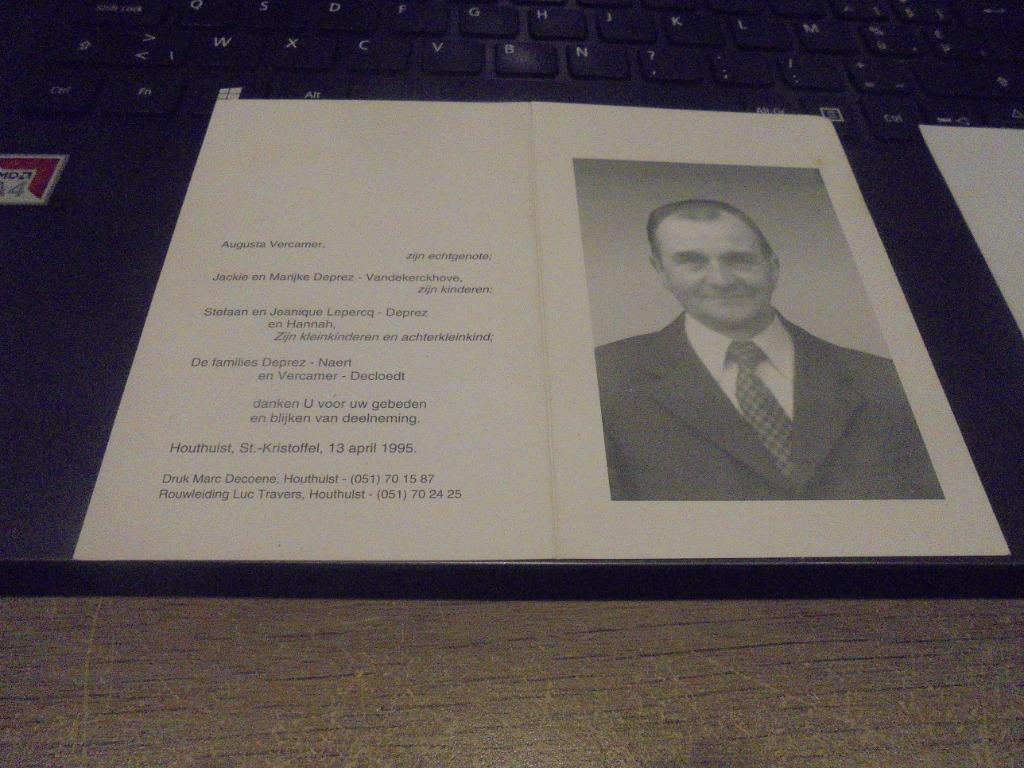 dp Henri Deprez, Verzamelen, Ophalen of Verzenden, Bidprentje
