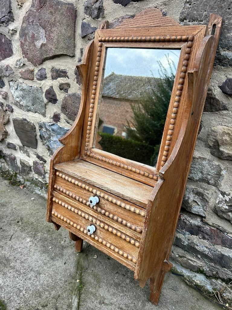 Ancien Miroir avec tiroirs, Maison & Meubles, Ancien, Moins de 100 cm, Enlèvement, Utilisé
