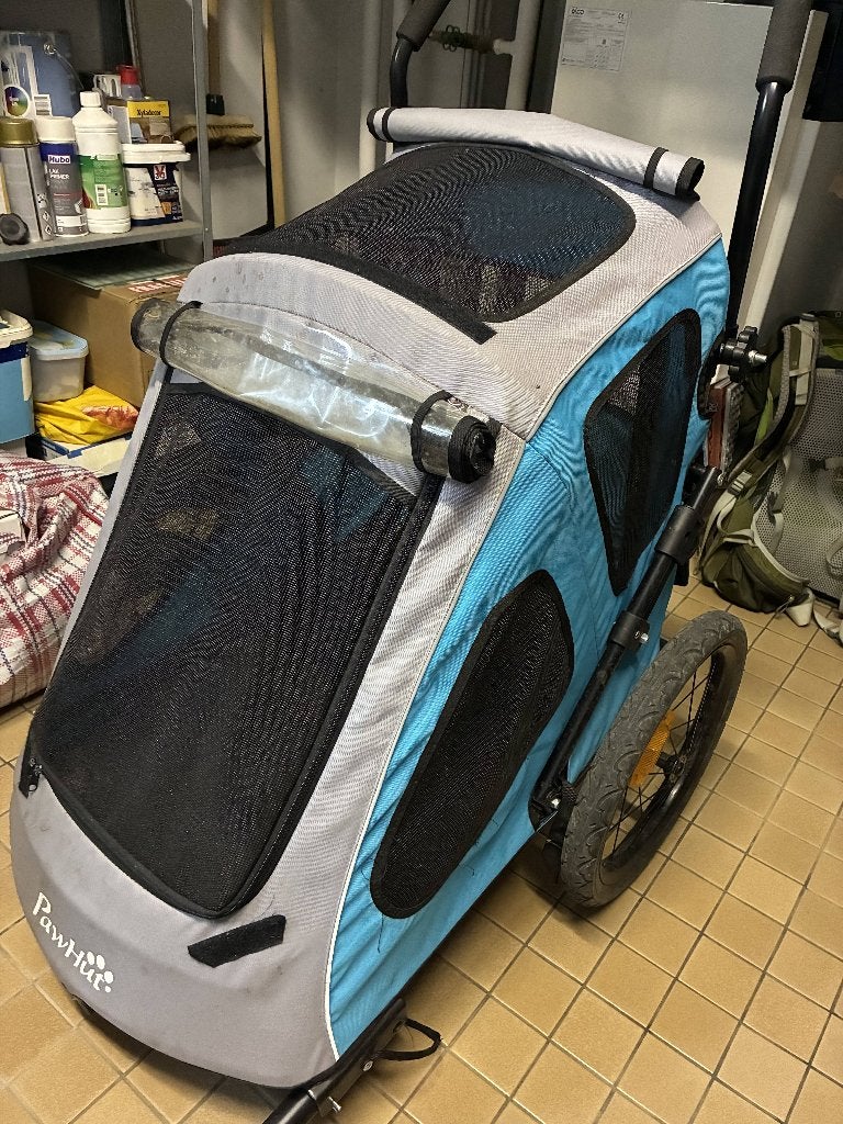Hondenfietskar, Vélos & Vélomoteurs, Accessoires vélo | Remorques, Utilisé, Remorque pour chien, Moins de 20 kg, Pliable, Enlèvement