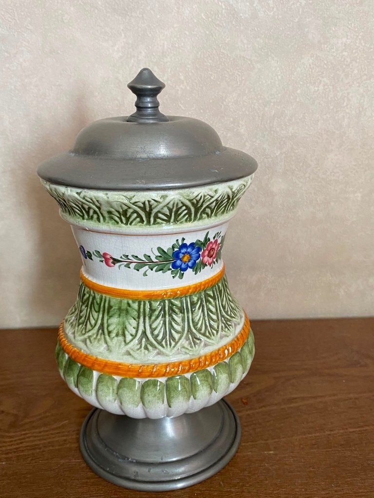 Vaas in tin en steen, Ophalen of Verzenden