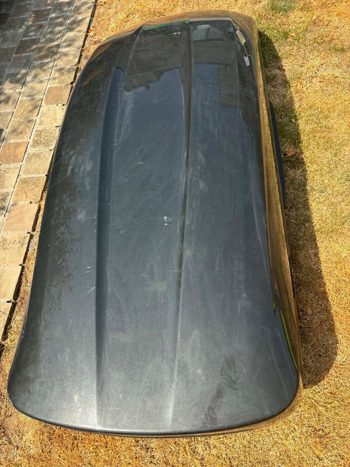 Coffre de toit Norauti 450 L noir + barres de toit Norauto H, Autos : Divers, Coffres de toit, Enlèvement