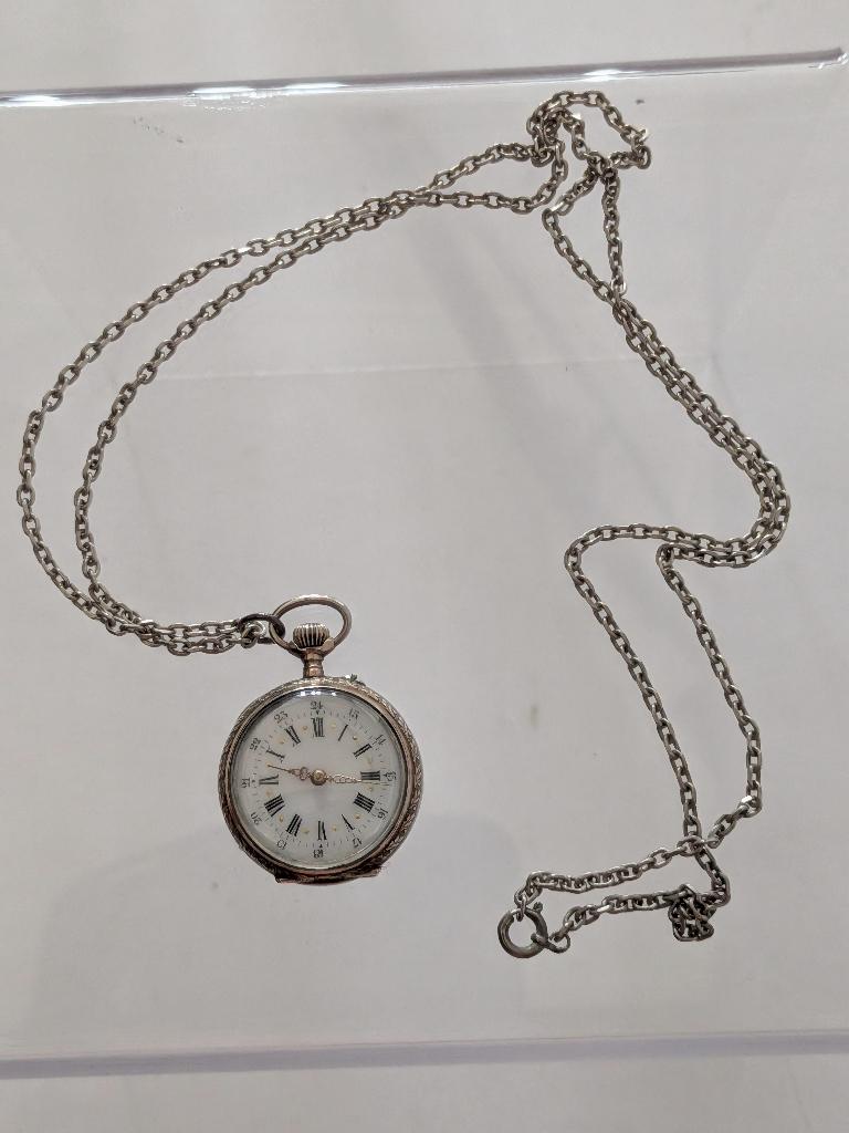 2 zakhorloges in zilver, Ophalen, Zilver, Zakhorloge, Met ketting