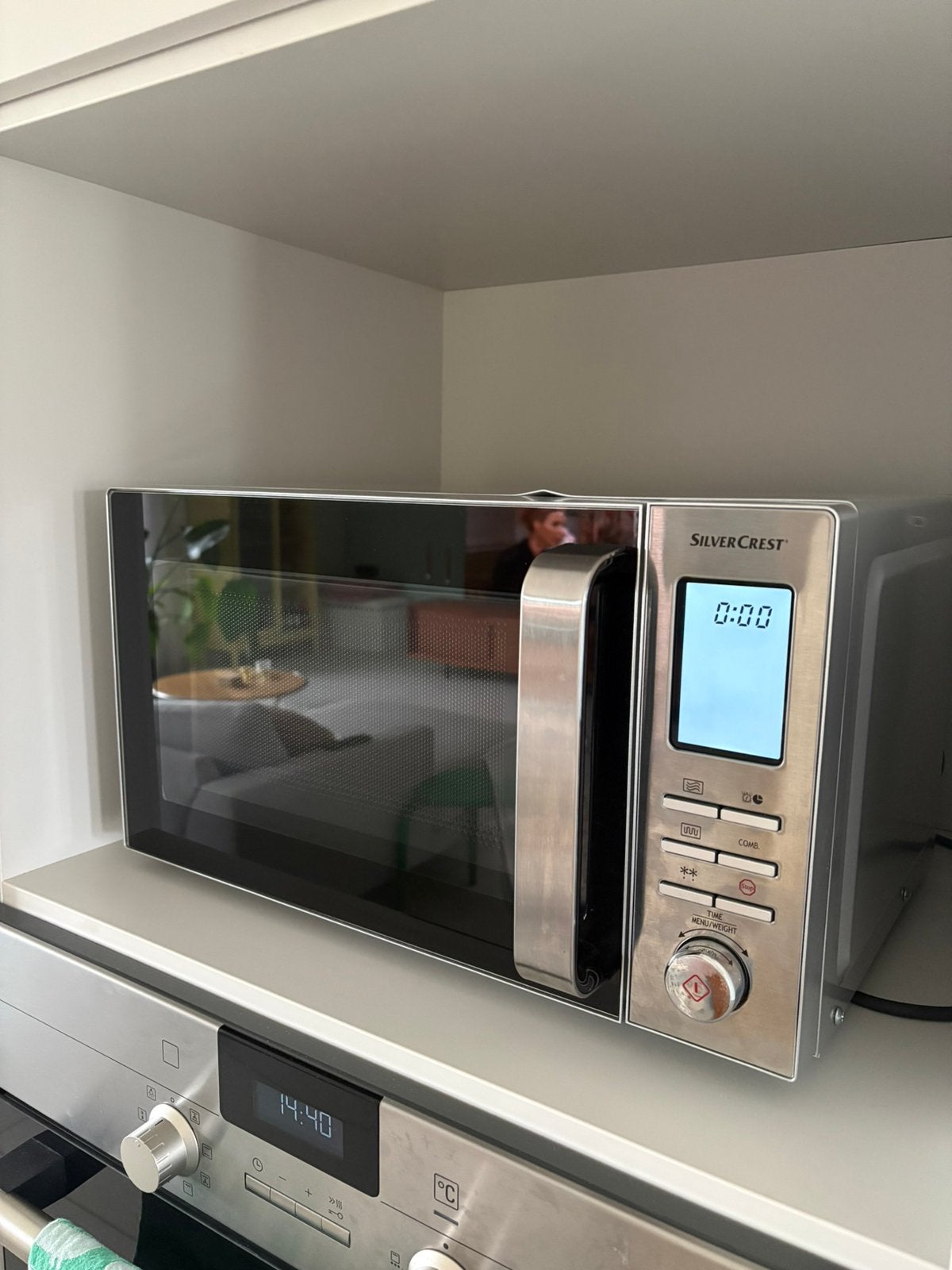 Microgolfoven Silvercrest, Enlèvement, Utilisé, Micro-ondes, Plaque tournante