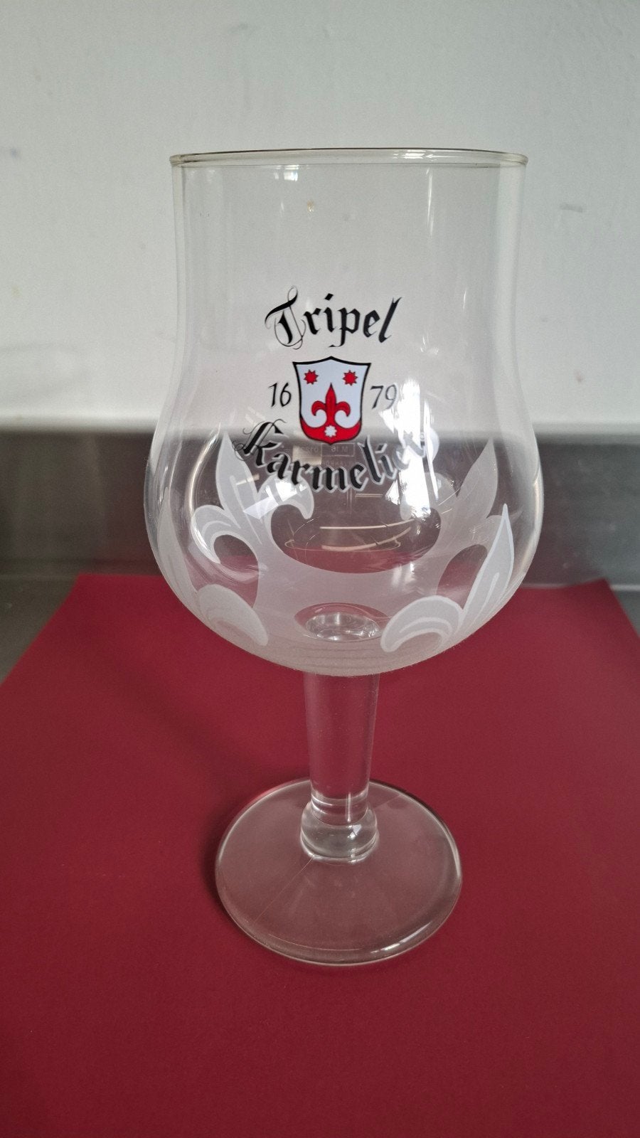 bierglas tripel karmeliet 3 stuks, Collections, Enlèvement, Utilisé, Verre ou Verres, Autres marques
