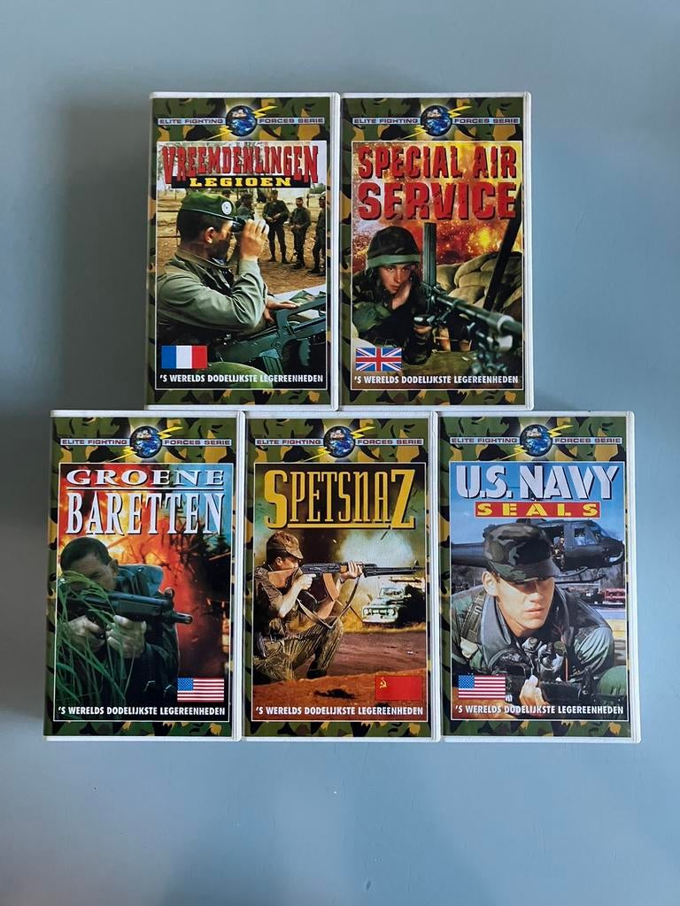 VHS 5 x Forces spéciales pour un total de 5 euros, Collections, Enlèvement ou Envoi