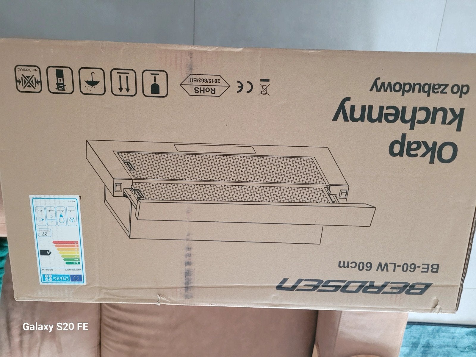 hotte 60cm noire, Neuf, 25 à 50 cm, Enlèvement, 50 à 100 cm