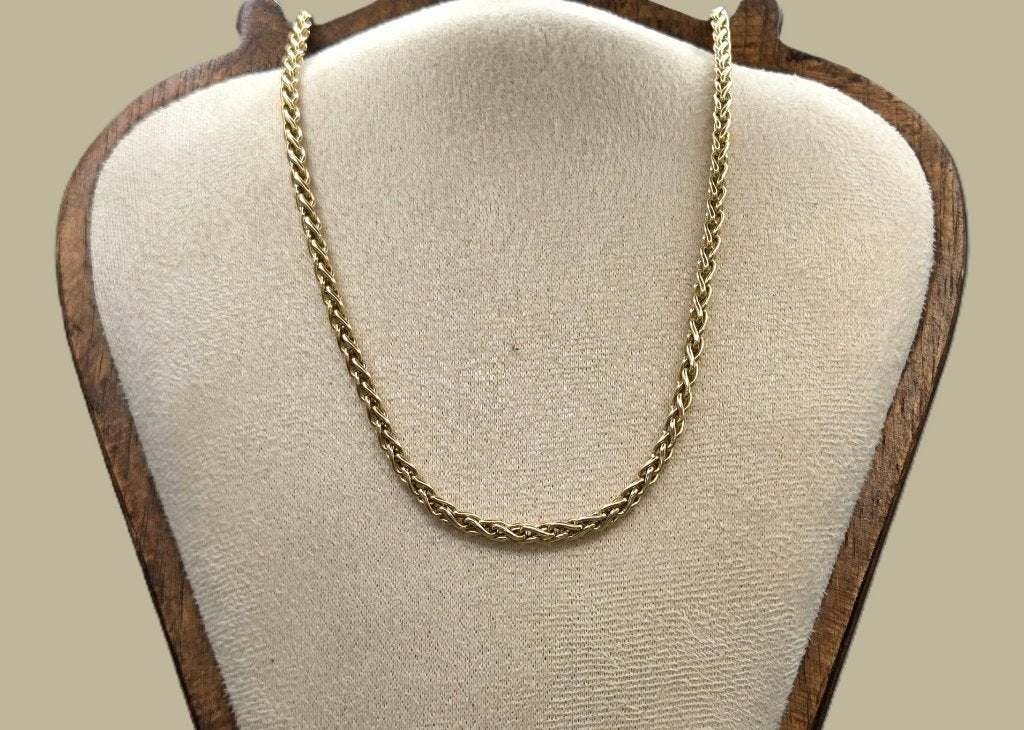 Collier à maillons palmier vintage en or. 2026/568, Enlèvement ou Envoi, Comme neuf, Or, Or