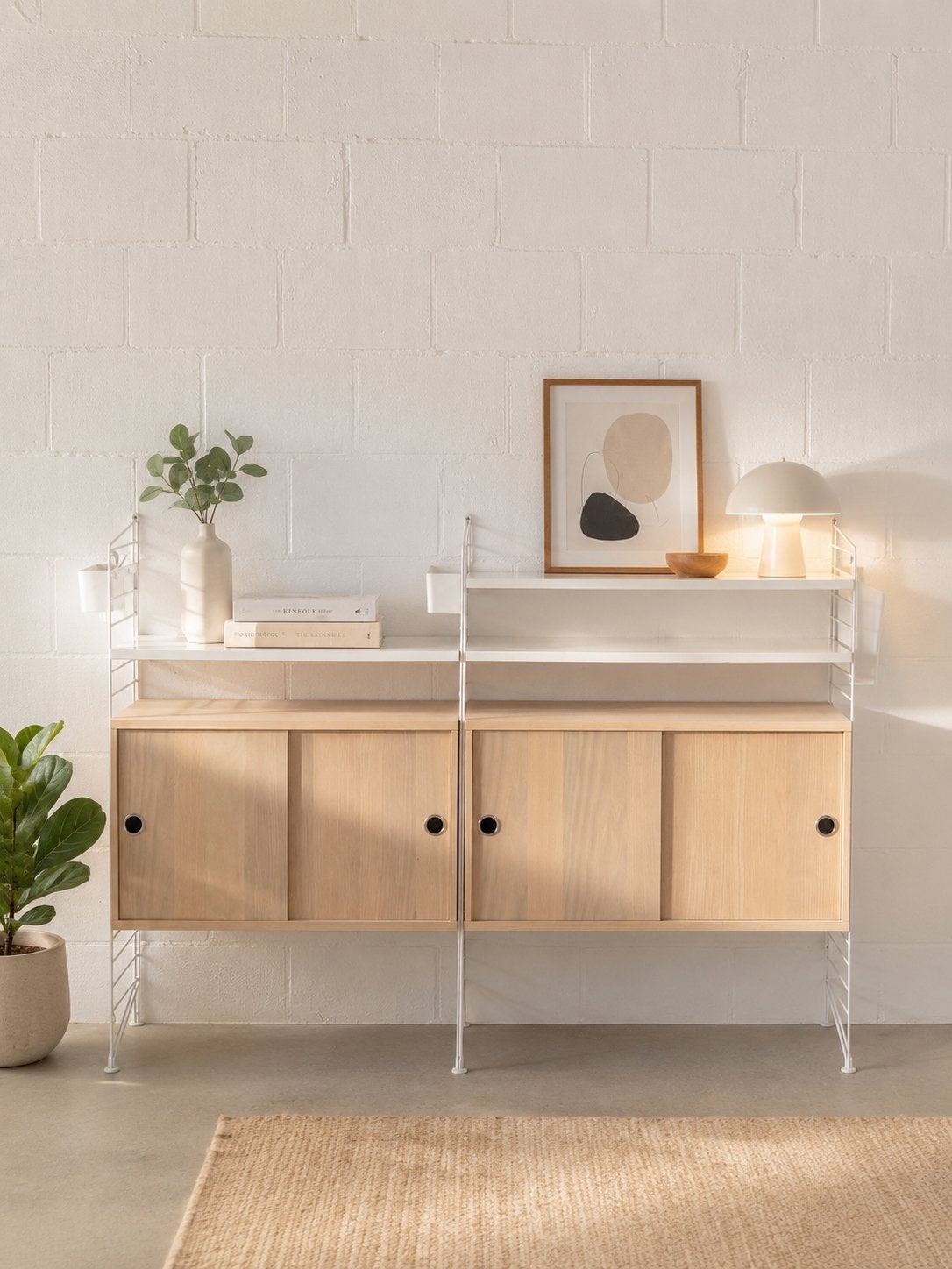 String - Cabinet - modulair rek / wand kast, Enlèvement, 25 à 50 cm, 100 à 150 cm