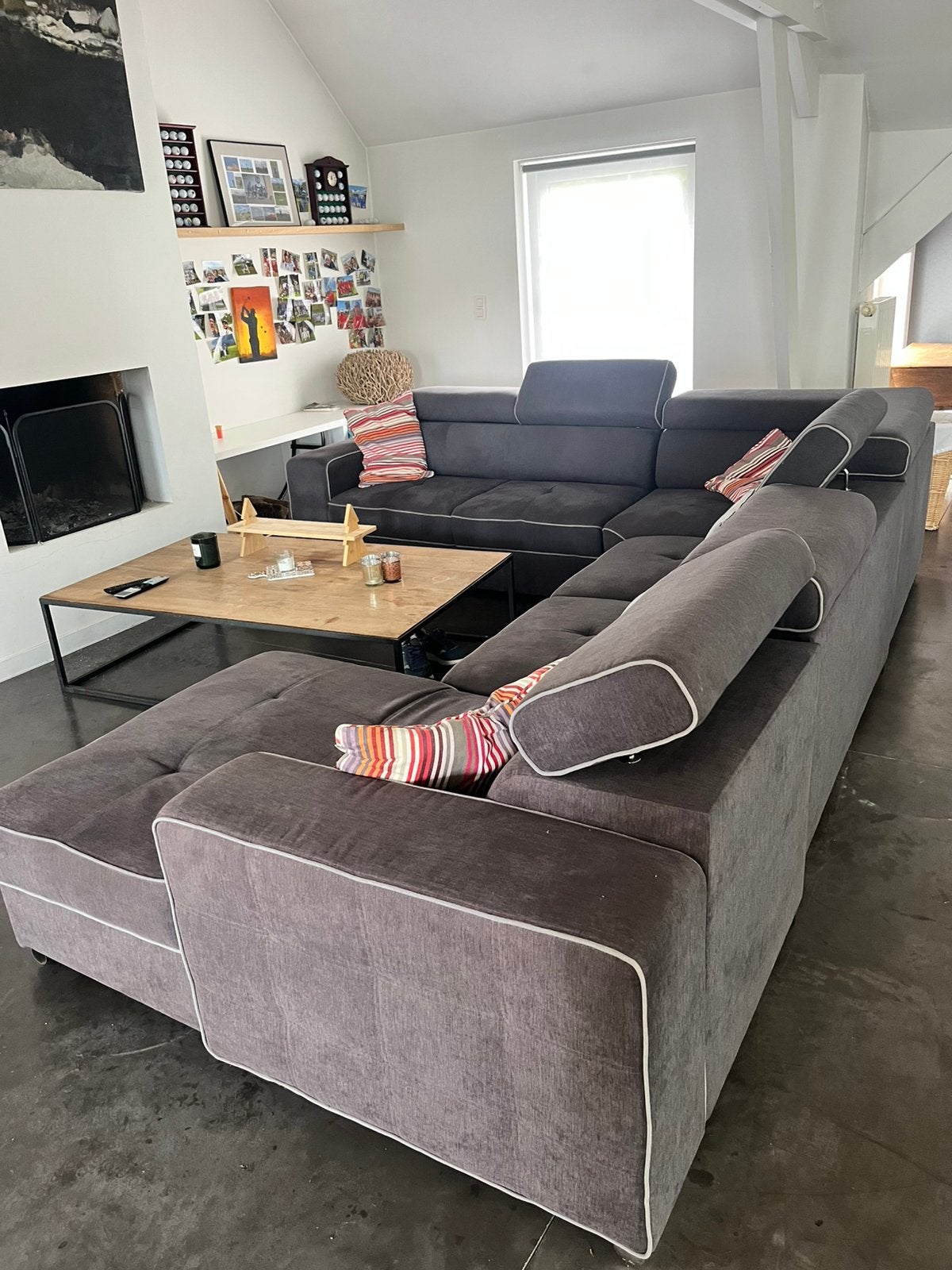 Canapé 8 pers, Huis en Inrichting, Ophalen, Gebruikt, Stof, Convertible