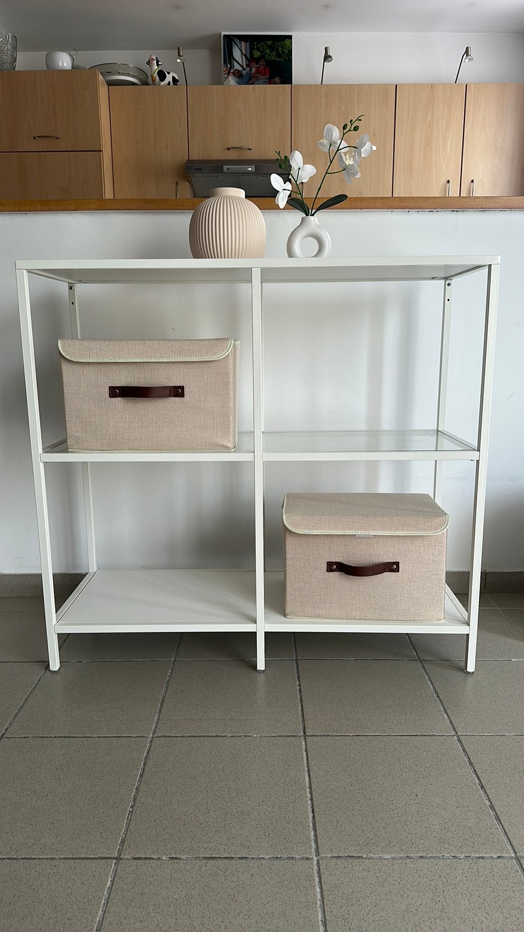 Commode de rangement, 25 à 50 cm, Avec tablette(s), Moins de 100 cm, Autres essences de bois