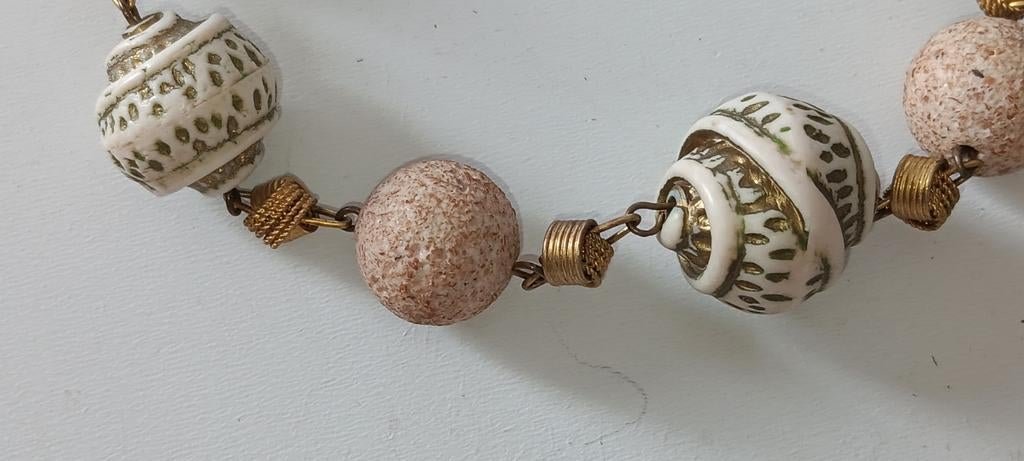 Collier fantaisie, Bijoux, Sacs & Beauté, Colliers, Comme neuf, Beige, Autres matériaux