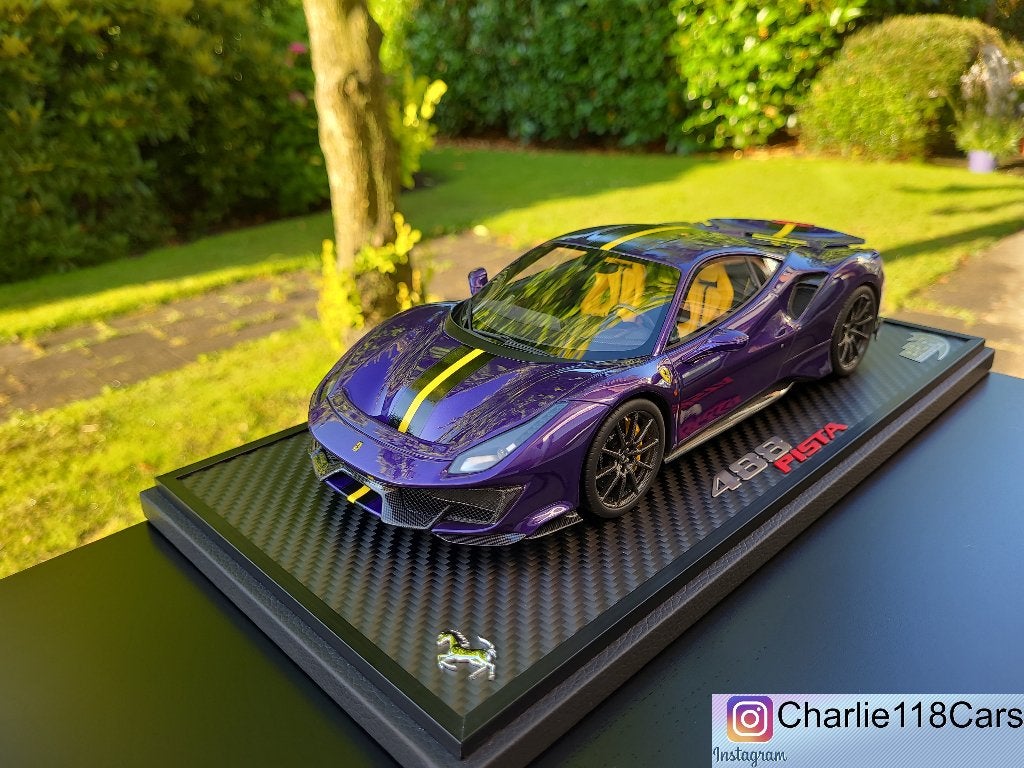 BBR 1/18 Ferrari 488 Pista – Viola Al Humad, Enlèvement ou Envoi, Neuf