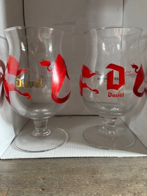 Set Duvel glazen Duvelorium, Verzamelen, Ophalen of Verzenden, Zo goed als nieuw, Glas of Glazen, Duvel