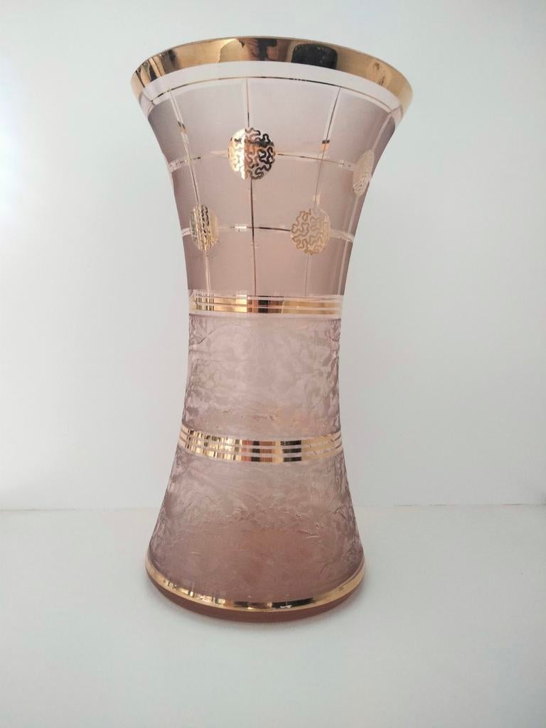 Art Deco Frost Booms glas vaas brocante, Antiek en Kunst, Ophalen of Verzenden