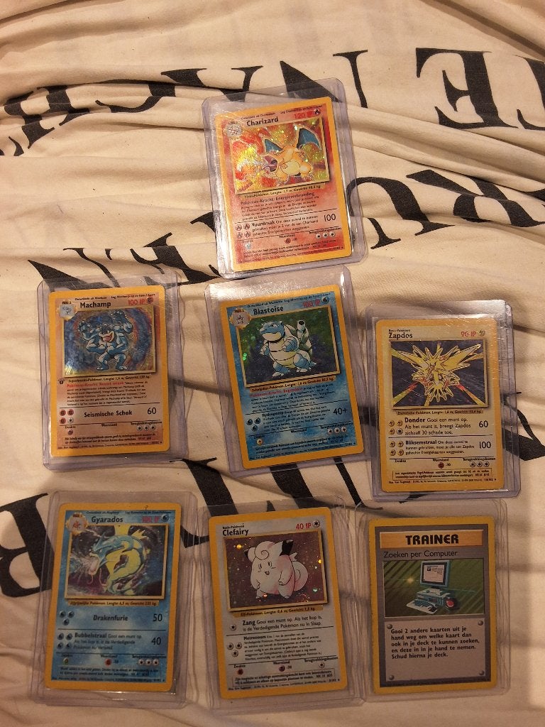 Néerlandais : Set de base Pokémon vintage, Enlèvement ou Envoi, Utilisé, Plusieurs cartes, Foil