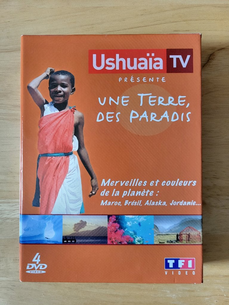 Coffret DVD Ushuaia TV – Une Terre, des Paradis (4 DVD), Matériel bonus, Tous les âges, Français, Comme neuf